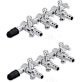 Miniatyrbillede 5 af 5: 2 stk. 3-vejs Akvarium Krom Metal Række Manifold Luftledning Kontrolventil Luft Hane Luftfordeler