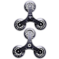Miniatyrbillede 2 af 4: 2 stk./sæt Sorte Indkøbsvogn Trolley Caster Kuffert Rulle Hjul Udskiftning Hjul Trækhjul
