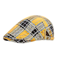 Miniatyrbillede 1 af 5: Beret Hat med Ternet Stof Advance Hats Kunstnerisk Ungdom Peaked Cap College Style Beret Mænds Og Kvinders Solhatte Yellow