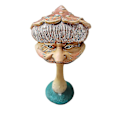 Miniatyrbilde 1 av 5: Miniatyr Lykkelige Sopp Resin Statue Med Gammel Kvinne Ansikt Hage Yard Lawn Dcor