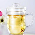 Miniatyrbillede 4 af 4: Transparent Glaskop med Varmebestandig Tekande Infuser Filter