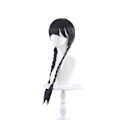 Pikkukuva 2 / 5: Naisten Wednesday Addams -asu Nevermore-uniformipaita, takki, solmio ja peruukki One size Only wigs