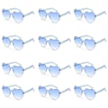 Miniatyrbillede 1 af 4: 12 Par Hjerteformede Solbriller, Kantløse Hjertebriller Bachelorette Solbriller Transparente Slikfarvede Hjertebriller Til Kvinder Teenagere Festgaver f Light Blue
