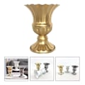 Miniatyrbilde 3 av 5: Elegant Retro Metall Jern Blomster Vase Retro Metall Blomster Vase (gull) (1 stk)