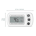 Miniatyrbillede 4 af 5: Digital Fryser- og Køleskabstemperaturmåler med Krog LCD-Skærm Hvid