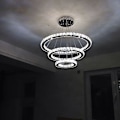 Miniatyrbillede 3 af 5: 3-armet 70 cm Krystal Dæmpbar LED-Lysekrone Hængende Lampe