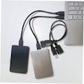 Miniatyrbild 4 av 8: Micro USB till USB-A OTG Adapter Dubbel Port Svart Kompatibel Mobiler Surfplattor Lätt att Bära