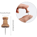 Miniatyrbillede 2 af 5: 100 Træ-Push Pins Kortnåle Markeringspinde Kort Push Pins Med Stålspids Til Kork Opslagstavle Håndværksprojekter