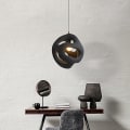 Miniatyrbillede 1 af 5: LED Pendellampe Nordisk Retro Sort Hvid Wabi-sabi Lampe