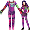 Miniatyrbild 1 av 5: Descendants 3 Audrey Mal Roll Play Bodysuit Barnkläder för Flickor Jumpsuit Fancy Up Kostym 9 - 10 Years