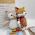 Miniatyrbilde 4 av 5: Fox Owl Strikkeplysj Myk Utstoppa Dyr Rev Plysjdukke Plysjleker For Gutter Jenter owl