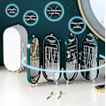 Miniatyrbilde 2 av 5: Ørepyntdisplay, Kosmetikkoppbevaringsboks, Foldbar Organizer