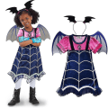Miniatyrbillede 1 af 4: Vampirina Kostume til Piger med Bat Hårbånd - Fancy Up 6-7 Years