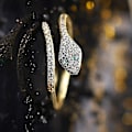 Miniatyrbilde 2 av 4: Krystallåndslange Ring for Kvinner Gull Zirkon Justerbar
