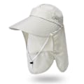 Miniatyrbilde 1 av 3: Solhatt for kvinner, storbremmet hatt, sykling, gårdsarbeid, solbeskyttelse, UV-beskyttelse, ansiktshatt Beige