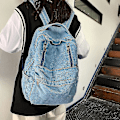 Pikkukuva 4 / 5: Denim-reppu, yksinkertainen ulkoilureppu Light Blue