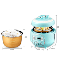 Miniatyrbilde 3 av 3: 2L Elektrisk Trykkoker Mini Ris Cooker Suppe Pot