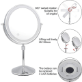 Miniatyrbild 4 av 5: LED-sminkspegel Väggmonterad med Ljus 7x / 1x Förstorande Present