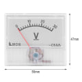 Miniatyrbild 4 av 5: DC 0-30V Analog Kvadratisk Voltpanelmätare Voltmeter