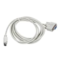 Miniatyrbillede 1 af 3: Db9p til 8p Mini Din RS232 Download Kabel Hvid 8.2 Ft Kompatibel Plc Dvp-eh