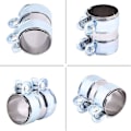 Miniatyrbilde 3 av 5: Universal Aluminiums Eksosbåndklemme, Rustfritt Stål Turbo Eksosbåndklemme Lyddemper Rørkobling Med Bolter (2.5in) (1stk)