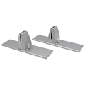Miniatyrbillede 1 af 3: Skrivebords Aluminium Legering Forlænget Flad Bund Skærmbøjle Akryl Bezel Klip Fastgørelsesklip (sølv) (2 stk)