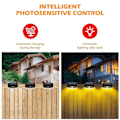 Miniatyrbilde 4 av 5: 4 stk Solcelledrevet Trappetrinnlys 5 LED Vanntette Hage Gjerde