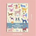 Miniatyrbillede 1 af 5: 2024 Kunstkalender A4 Månedlig Væghængt Planlægger Kladdeillustrationer 12 Måneder Hængende Kalender