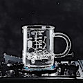 Miniatyrbilde 3 av 5: Koffein Beger Mugg Glasskopp Håndtak Borosilikat Måling