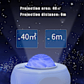 Miniatyrbillede 2 af 5: Stjerneprojektor Galaxy LED Natlampe Soveværelse Projektion
