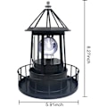 Miniatyrbild 2 av 5: LED-driven solcellsdriven fyr, 360 graders roterande lampa
