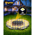 Miniatyrbild 3 av 5: Solcellsmarklampor, 24 LED Solcellsdrivna Utomhusmarklampor, IP68 Vattentät Inbyggd Solcellsdriven Utomhusspotlight, Solcellsmarklampa