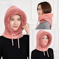 Miniatyrbillede 3 af 5: Vinterhatte til Kvinder Balaclava Vinterhat Fleece Ansigts- og Halsvarmer Maske til Koldt Vejr Black