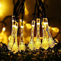 Miniatyrbild 2 av 5: Vattentäta Solcells-Stränglampor med Vattendroppsform 7m 50 LED