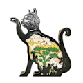 Miniatyrbilde 1 av 5: Kattunge Dekorasjon Dyr Tre Kattunge Statue Og Statue Hjem Dekorasjon Flere Lag Kattunge Silhuett Og Skulptur, Hylle Bord Og Skrivebord Kattunge Dekor