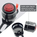 Miniatyrbillede 3 af 5: USB-opladelige cykel baglygter, LED baglygte, 3 lystilstande, velegnet
