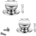 Miniatyrbilde 3 av 5: Universal Pottelokkhåndtak med Skrue i Rustfritt Stål - Pottelokkhåndtak Erstatning Varmebestandig Universal Pottelokk 10 Stykker Bd-yuhao