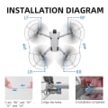 Miniatyrbild 3 av 5: Propeller Skydd för Mini 4 Pro Landningsställ Integrerade Propeller Skyddande Ringar Drönarskydd Tillbehör