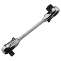 Miniatyrbillede 1 af 5: 1 Styk 72 Tands 1/4 Tommer Hurtig Dobbelt Dobbelt End Mini Krom Vanadium Stål Ratschenøgle (107mm)