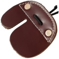 Miniatyrbild 1 av 4: Pilstångs Fingertab i Ko-Läder för Recurve Bågar Jakt Fingerskydd Brun