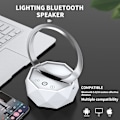 Miniatyrbillede 3 af 4: Bluetooth Ring Natlampe Højttaler Farveskiftende Bærbar