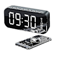 Miniatyrbild 2 av 4: Multifunktionell LED-digital väckarklocka, Bluetooth-högtalare, nattduksbord Luminous elektronisk musikbox
