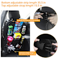 Miniatyrbillede 3 af 4: Sort Bil Bagsædearrangør Med Touchscreen Tablet Holder