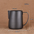 Miniatyrbild 4 av 4: 600 ml Tjock Stål Kaffe Mjölk Skummande Kan Pitcher Skummare Latte