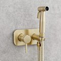Miniatyrbillede 2 af 5: Håndbruser i rustfrit stål til toilet, bærbar bidet-sæt, varmt og koldt vand, bruseslange, bidet-toilet komplet sæt, børstet guld, Ws024j2f2-yuhao