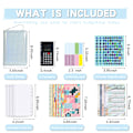 Miniatyrbillede 5 af 5: Kontantbogbinder Budgetplanlægger Notesbog Cover Mappe A6 Størrelse 7 Hulls Binder Dark grey