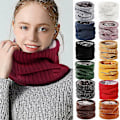 Miniatyrbild 3 av 3: Vinterhalsduk för Män Fleece Ring Bandana Stickad Varm Solid Halsduk Kvinnor Halsvärmare D2-thin fleece