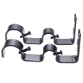 Miniatyrbilde 2 av 2: 2 stk 18-22 mm Premium Robuste Dobbel Gardinstang Brakett Holdbar Jern Gardinstang Gardin Draperi Stang Holder