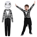 Miniatyrbillede 1 af 5: Skellington Børnejumpsuit Drenge Fancy Up Performance Kostume 8-10 Years