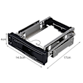 Miniatyrbillede 1 af 5: SATA HDD-ROM Hot Swap Mobil Rack til 3,5 tommer HDD